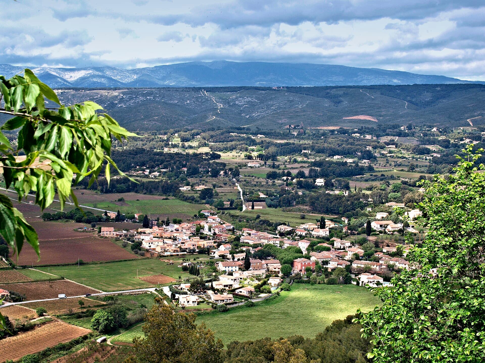 Landschap bij Le Castellet in het wijngebied Bandol